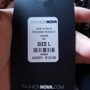 Strapless bodysuit